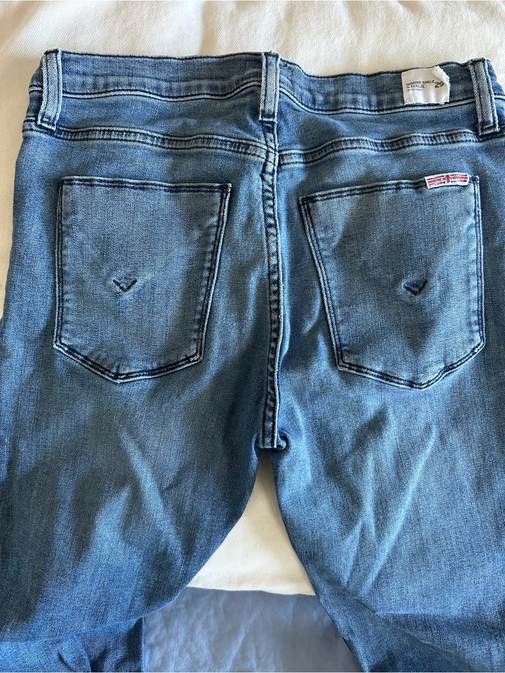 Hudson Jeans Boyfriend Fit Light Blue Back-Pocket Detail